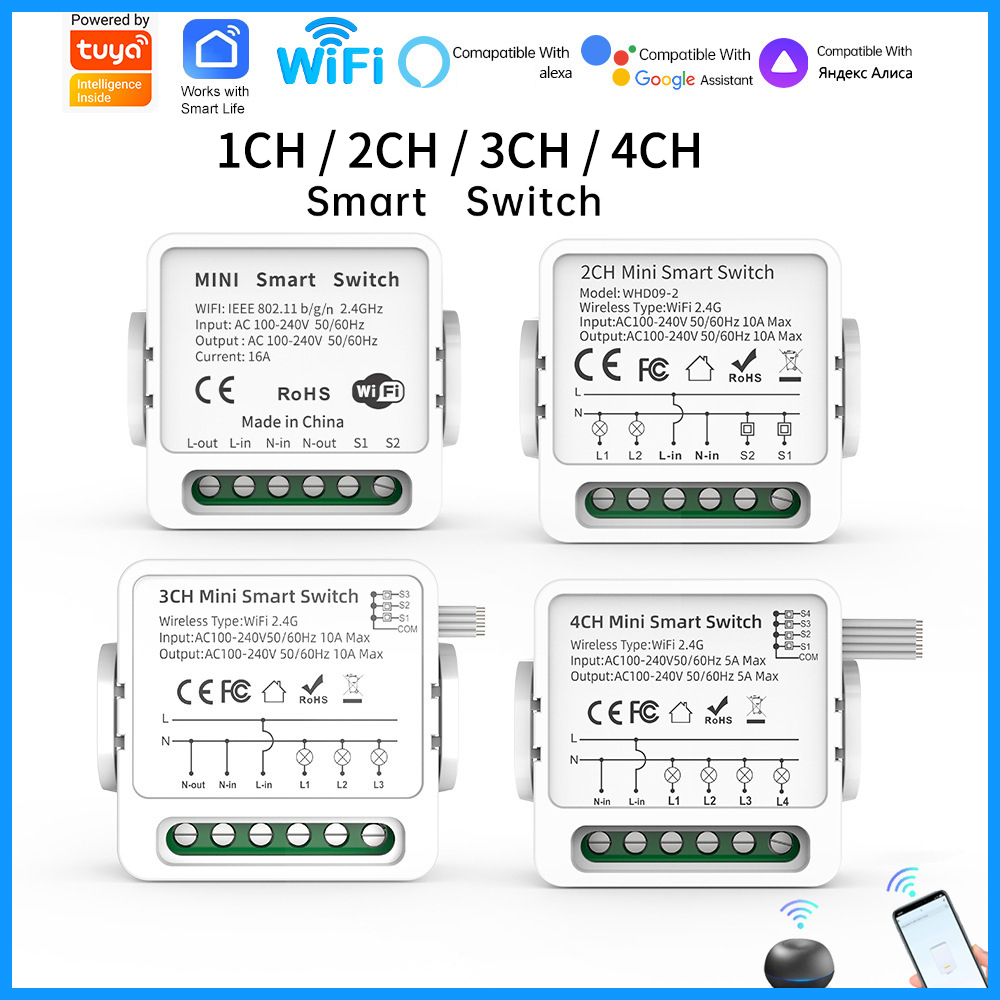 Tuya Smart Switch - Tuya WiFi Smart Switch 1/2/3/4 Gang