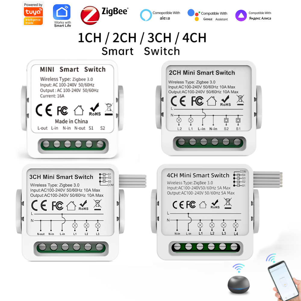 Tuya Smart Switch - Tuya Zigbee 3.0 Smart Switch 1/2/3/4-Way