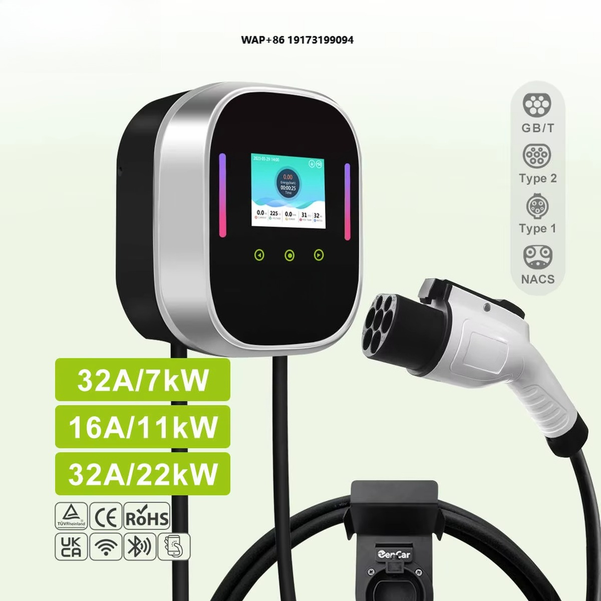 Smart Home Wifi - Smart EV Charger Wallbox 22kW 11kW