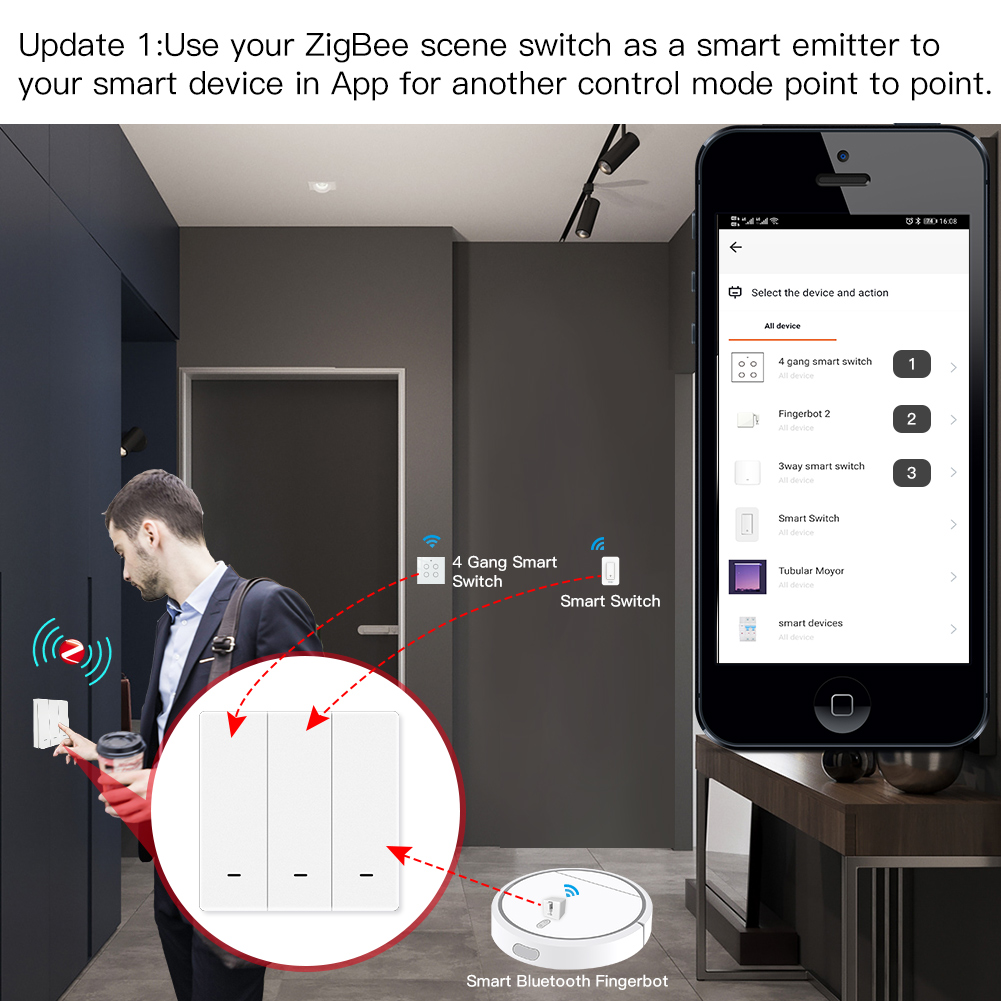 MOES Tuya ZigBee Scene Switch  - огляд і ціна Tuya Smart Switch