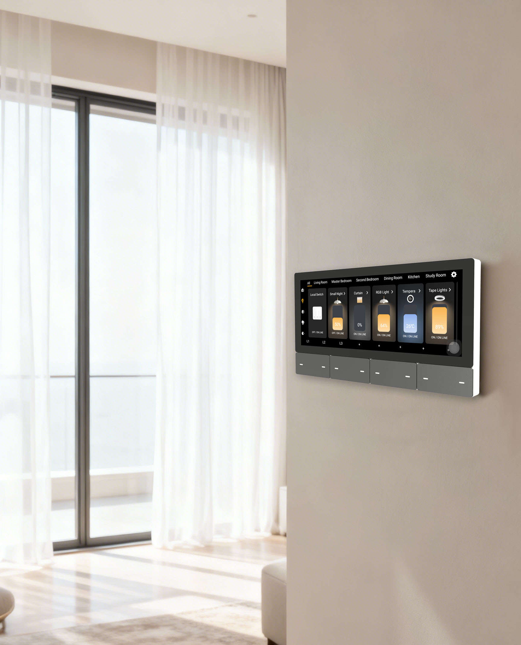 F5 Tuya UK Touch Screen Music  - огляд і ціна Smart Home Wifi