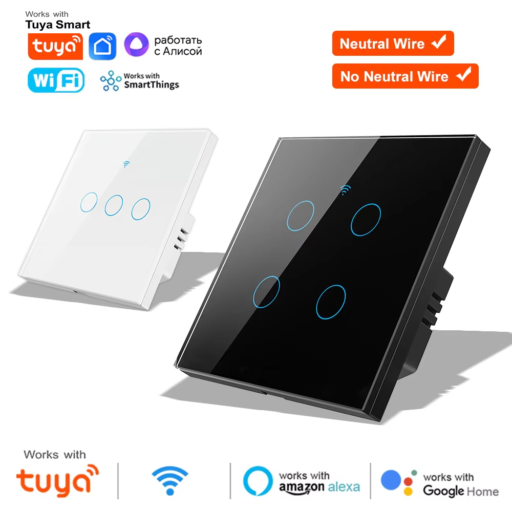 1 2 3 4 Gang WiFi RF 433mhz To - огляд і ціна Tuya Smart Switch