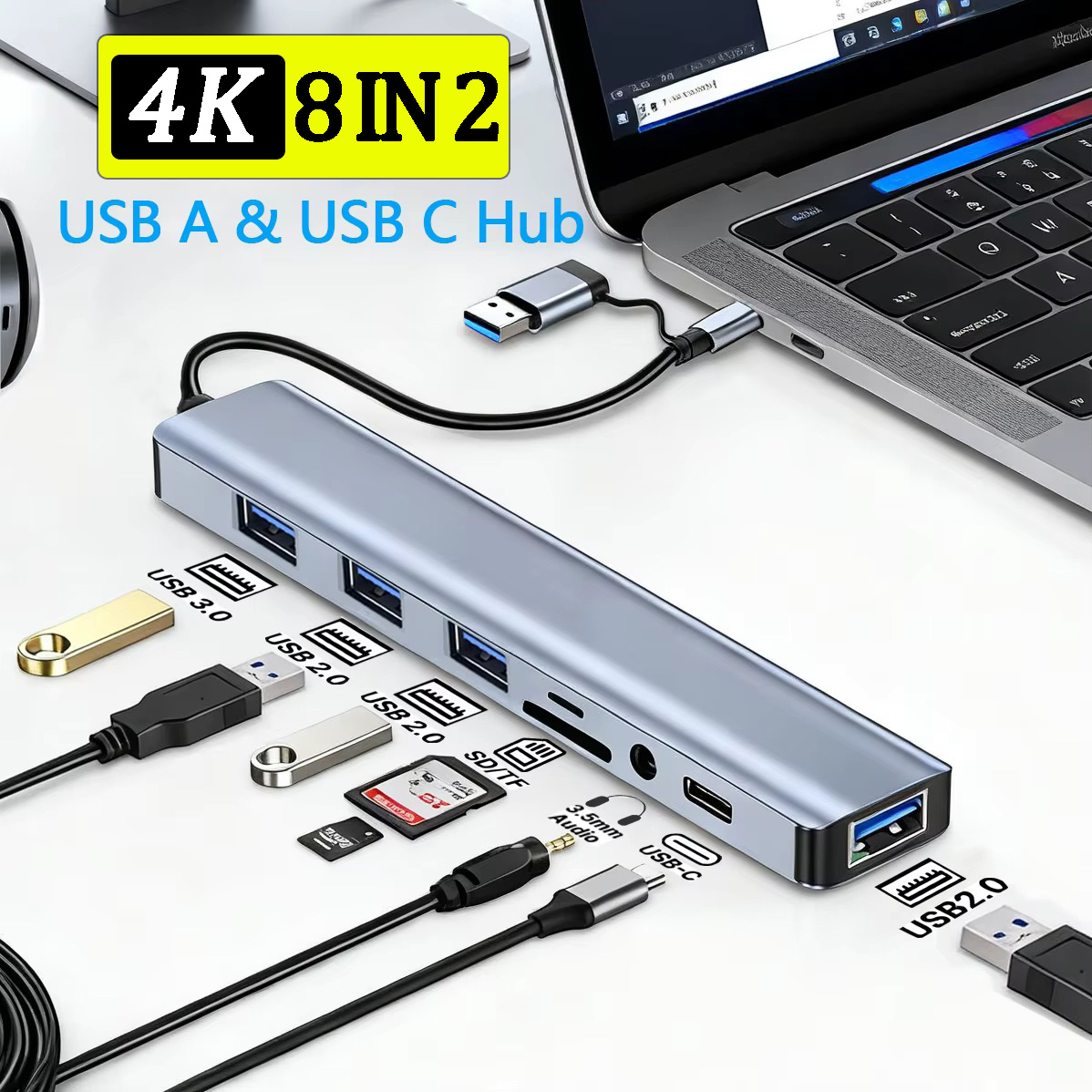 8 In 2 USB C Hub Expander Mult - огляд і ціна Smart Home Hub 2