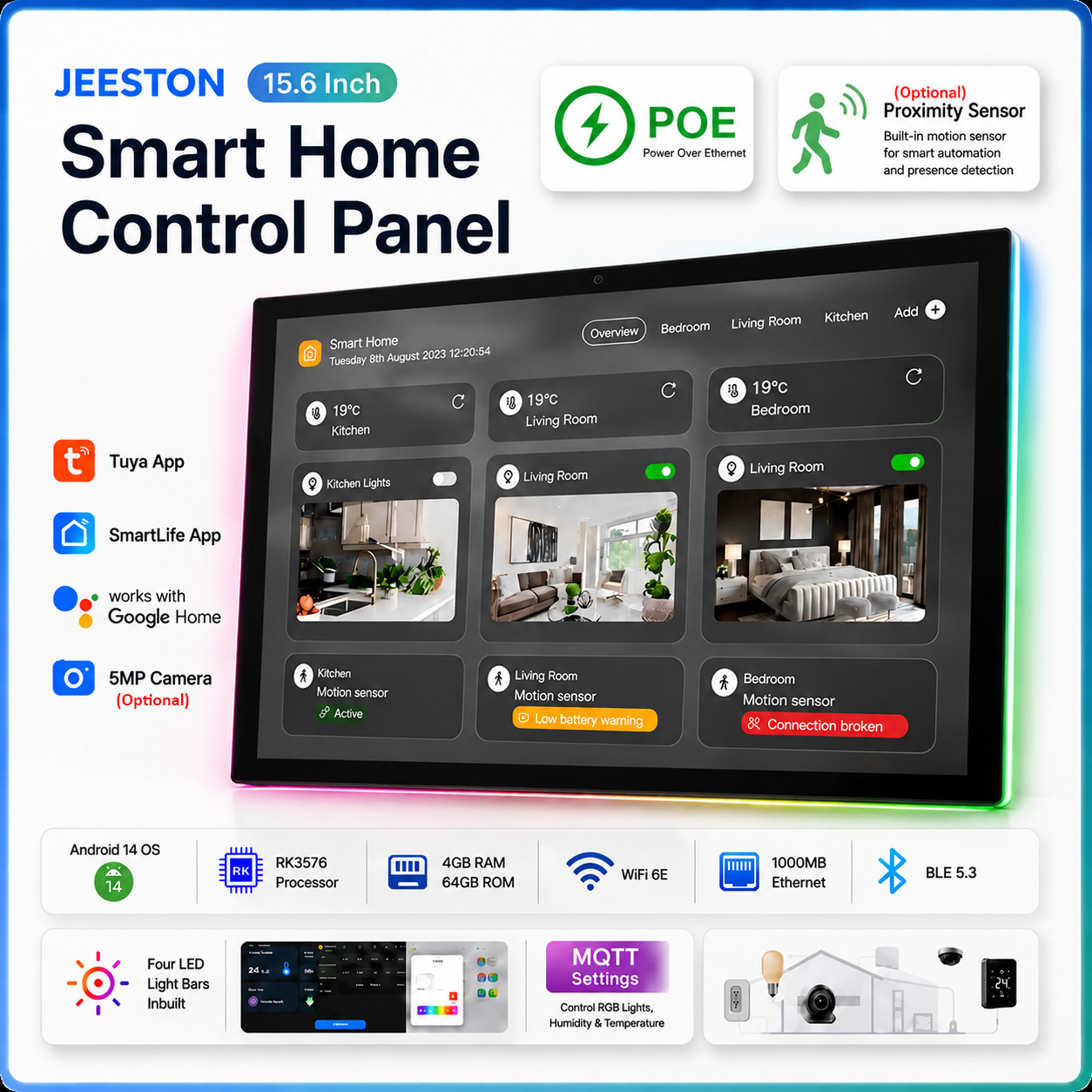 15.6 Inch InWall Smart Home Co - огляд і ціна Smart Home Mqtt